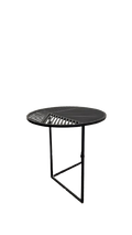 Table basse ronde métal noir 48x46