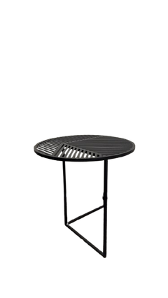 Table basse ronde métal noir 48x46