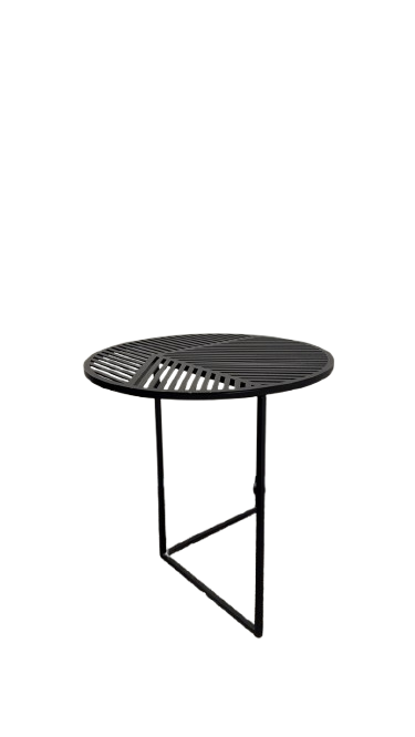 Table basse ronde métal noir 48x46