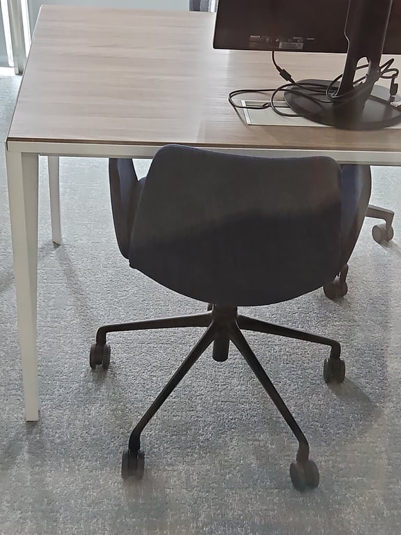 Fauteuil de bureau en tissu Denim