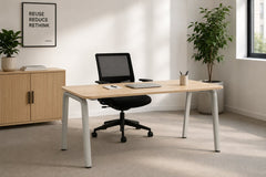 Bureau droit 140x80 Steelcase - Angle rond