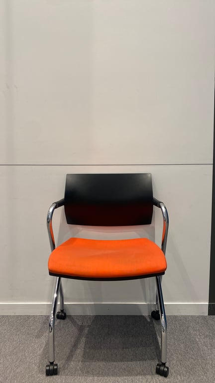 Chaise de réunion avec Roulettes et Accoudoirs