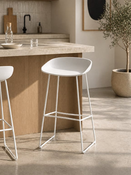 Chaise/tabouret haut en métal et plastique - Hay