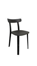 Chaise de cafétéria Vitra en plastique noir - Modèle C0164