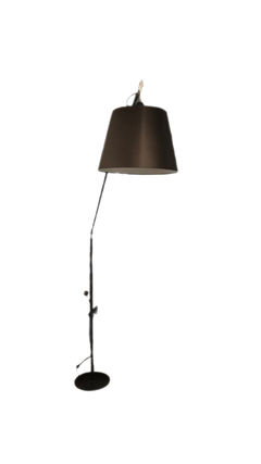 Lampadaire sur pied en métal noir - face