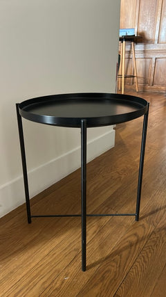 Table basse ronde 44x44 Métal noir - 3-4