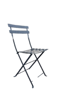 Chaise pliante métal gris