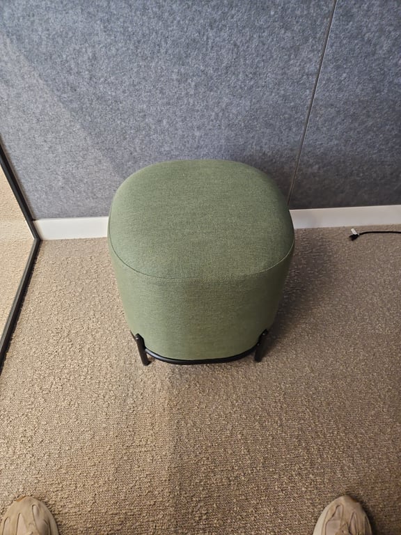Pouf Tenzo Harry Tissu Vert - 3-4
