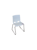 Chaise de cafétéria plastique blanc