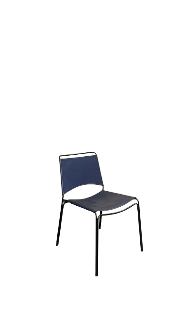Chaise en cuir empilable