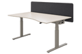 Bureau réglable 180x80 - Bene Level lift - avec cloison
