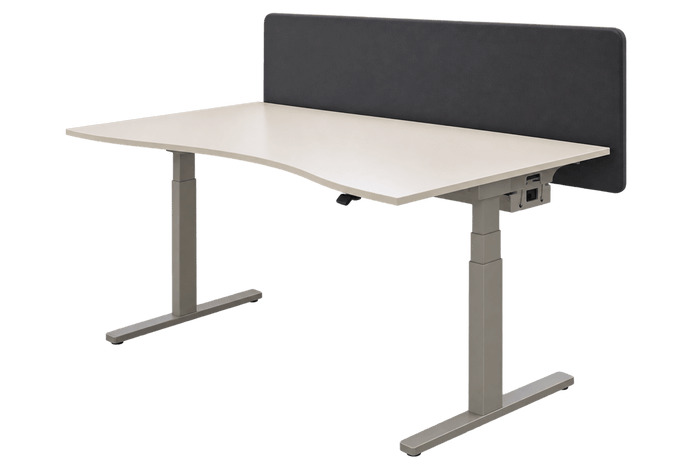 Bureau réglable 180x80 - Bene Level lift - avec cloison