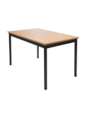 Bureau droit 120x60 chêne et métal noir