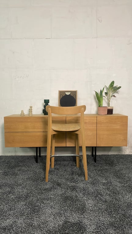Chaise haute en bois - arriere