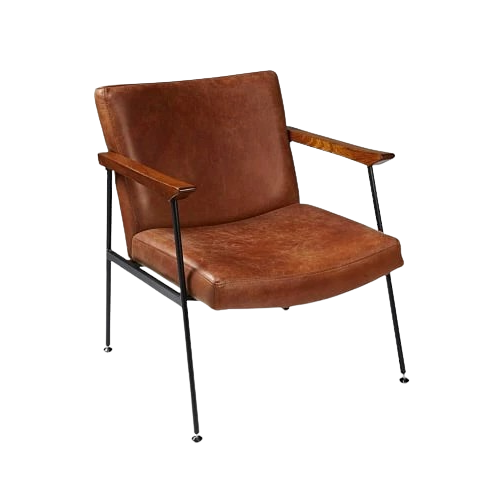 Fauteuil avec accoudoirs en bois