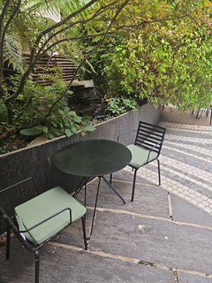 Table d'extérieur ronde 73x73 Métal Noir