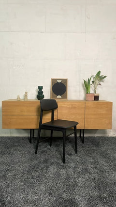 Chaise de cafétéria Molteni&C Woody en cuir - 3-4