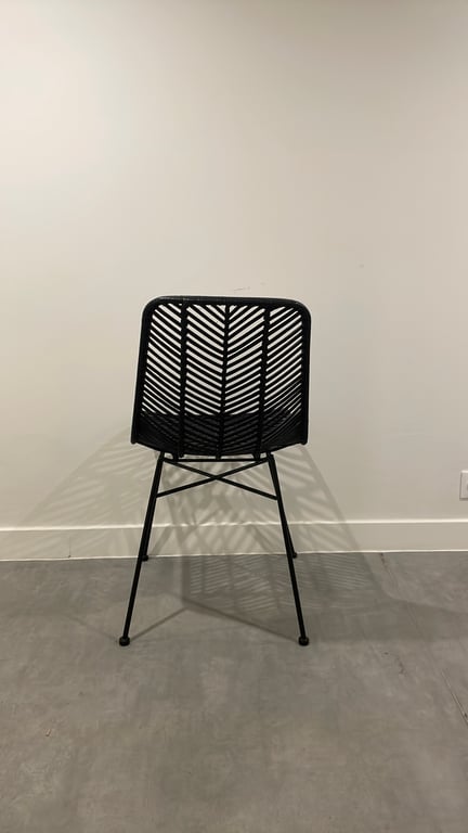 Chaise de cafétéria en bois et métal