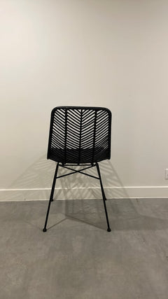 Chaise de cafétéria en bois et métal