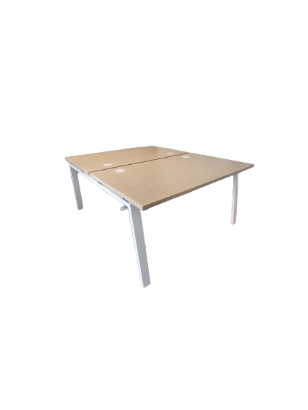 Bureau multiposte deux postes avec cloisonnette faciale