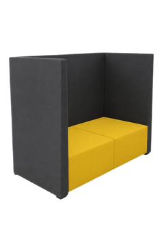 Canapé acoustique 2 places jaune et noir