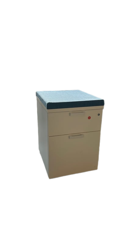 Caisson 2 tiroirs blanc avec roulettes