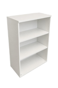 Bibliothèque en bois mélaminé blanc