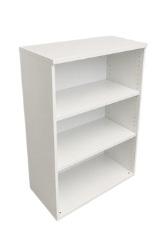 Bibliothèque en bois mélaminé blanc