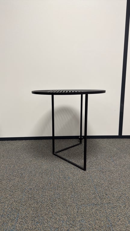 Table basse ronde métal noir 48x46 - 3-4