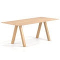 Table de cafétéria rectangulaire en bois massif par Vicarbe