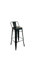 Chaise haute métal noir
