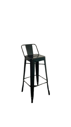 Chaise haute métal noir