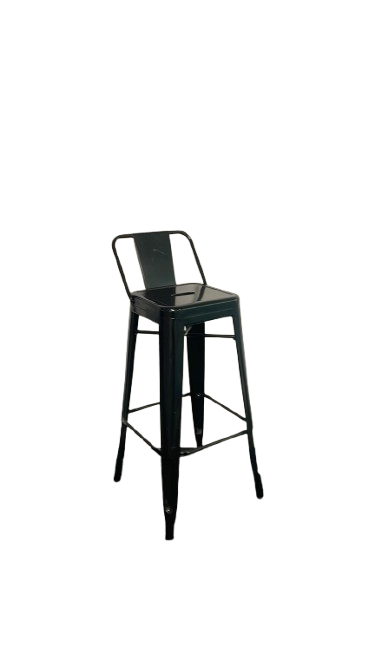 Chaise haute métal noir
