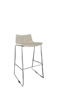 Chaise tabouret haut métal blanc