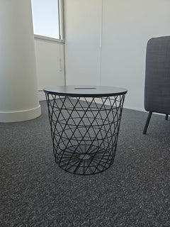 IKEA - Kvistbro - Table basse ronde en bois et métal - face