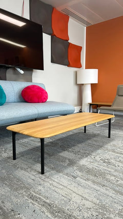 Table basse rectangulaire 135x50 en bois et métal - 3-4