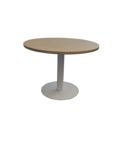 Table polyvalente ronde 100cm en métal et mélaminé