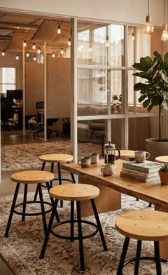 Tabouret en Bois et Métal
