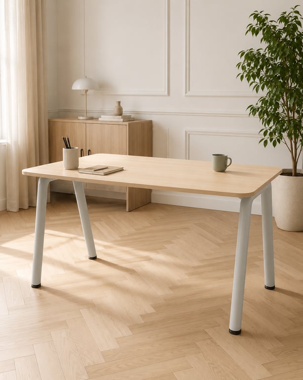 Bureau droit 120x80 Steelcase - Angle rond 120