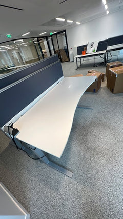 Bureau réglable 180x80 Bene - Level lift - avec cloison - dessous