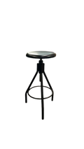 Tabouret haut en métal noir