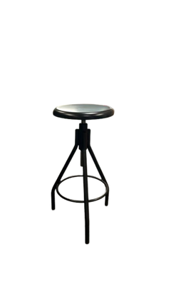 Tabouret haut en métal noir