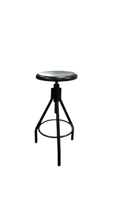 Tabouret haut en métal noir