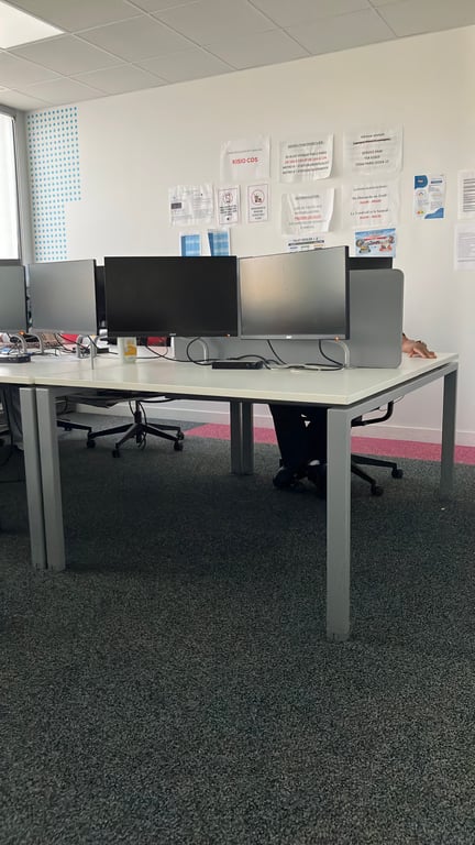 Bench 2 postes 140 - avec top accès - face