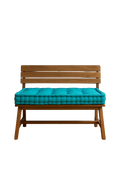Banc en bois et tissu