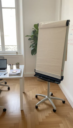 Tableau avec Roulettes et Surface Blanc pour Feutres Velleda