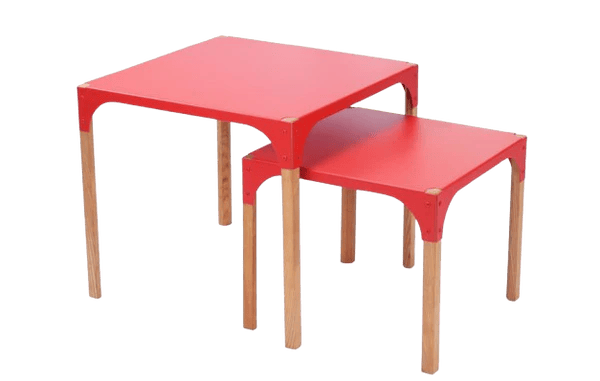 Table basse rectangulaire métal bois