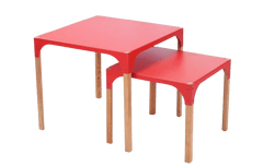 Table basse rectangulaire métal bois