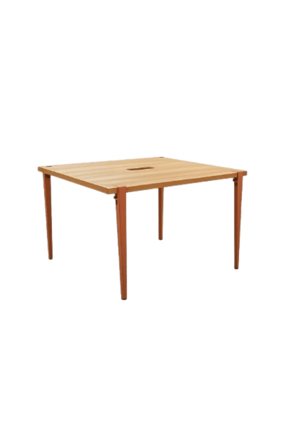 Table de réunion Tiptoe - 120 × 120 cm - Pieds roses