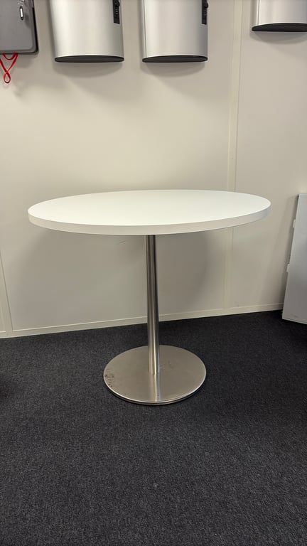 Table de réunion ronde 90x90 Blanc - 3-4
